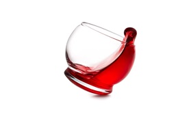Rocking glass action function red drink